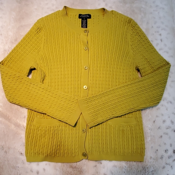 Jones New York Sweaters - Jones New York Olive Green Button Down Cardigan